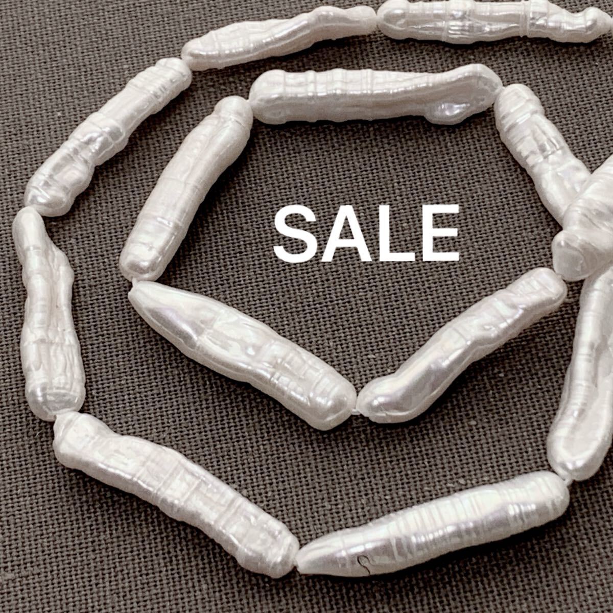 bg165/SALE!淡水パール◇つやつやスティック形 1連拍卖