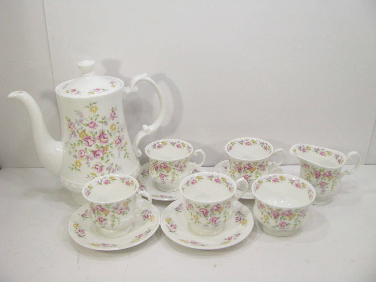 ★中古品★Elizabethan エリザベザン COTSWOLD ティーセット カップ&ソーサー ティーポット ミルクポット シュガーポット拍卖