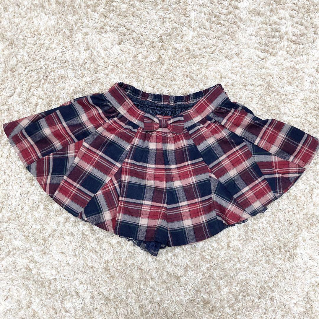 00s 平成ギャル キュロットスカート フェアリーグランジ パンクロック マクブリング Y2K 原宿 赤チェック 春物拍卖
