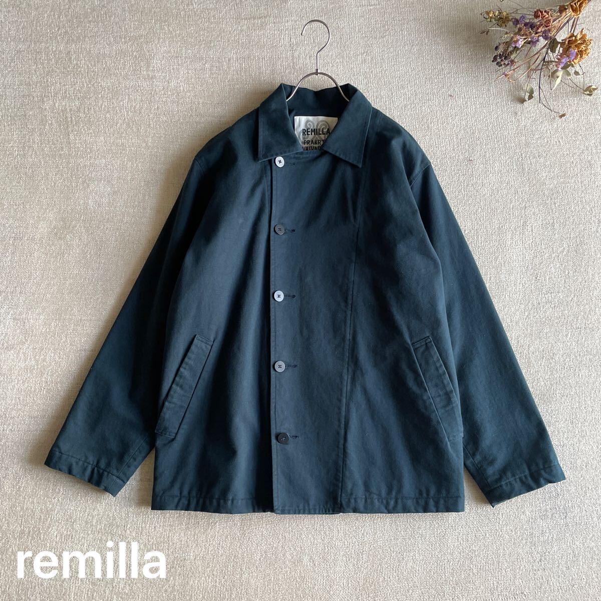 レミーラ remilla アウター テングラムJKT ネイビー XLサイズ 美品 ジャケット 上着  ブルゾン 長袖 トップス コート ジャンパー拍卖