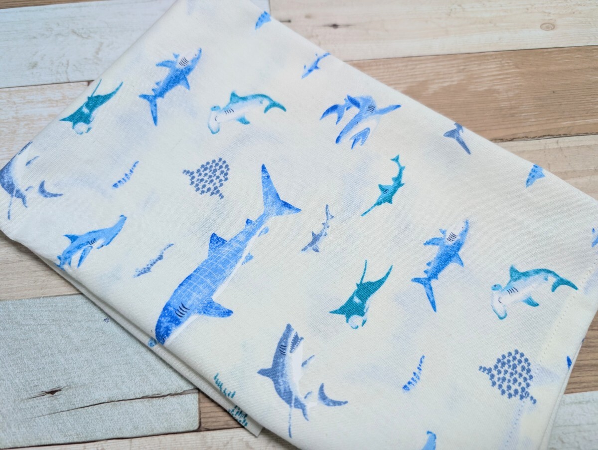 *ハンドメイド*ランチョンマット40×60cm*シャーク・サメ柄*入園・入学・新学期準備*小学校拍卖