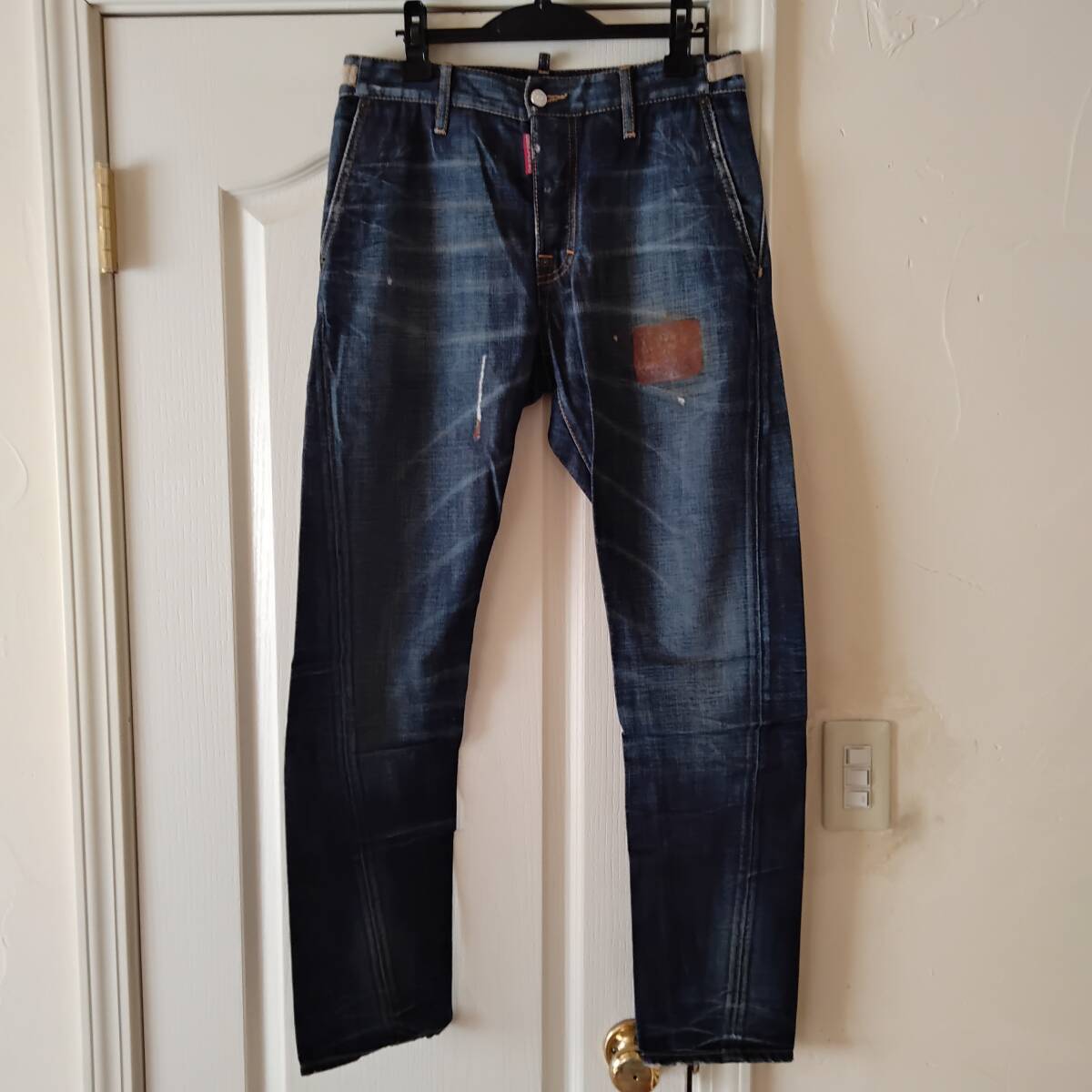 正規品 試着程度ディースクエアード DSQUARED2 インディゴコットンスラントポケットデニム サイズ44 イタリア製 美品拍卖