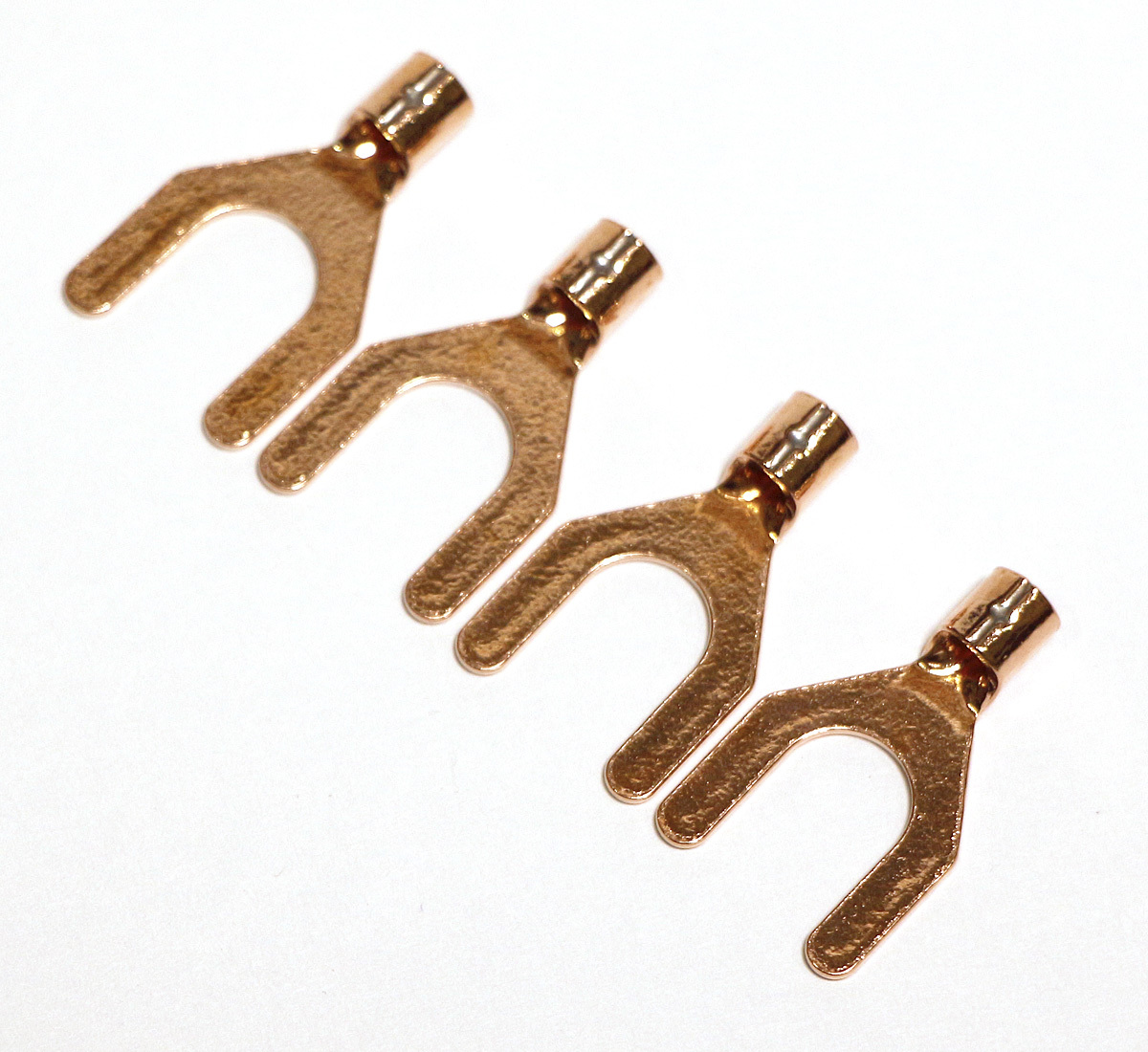 ネコポス無料! 非メッキ OFC 高純度無酸素銅 Yラグ 圧着端子 無メッキ スペード端子 4個set 2Y-6拍卖