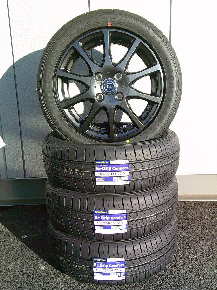 新品セット☆グッドイヤー☆165/55R14☆サクラ・ルークス・Nワン・Nボックス・ミラ・タント・スペーシア・ワゴンR等に☆Hm拍卖