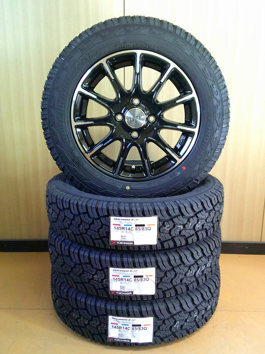 IOTA&ヨコハマジオランダーX-AT☆145R14C☆エブリィ・N-VAN・サンバー・ハイゼット☆ゴツゴツタイヤ☆Hm拍卖