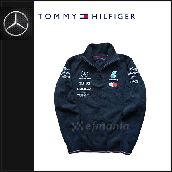 【非売品】メルセデスAMG 支給品 ハーフZIPニット・プルオーバー S トミーヒルフィガー★ルイス・ハミルトン 2019拍卖