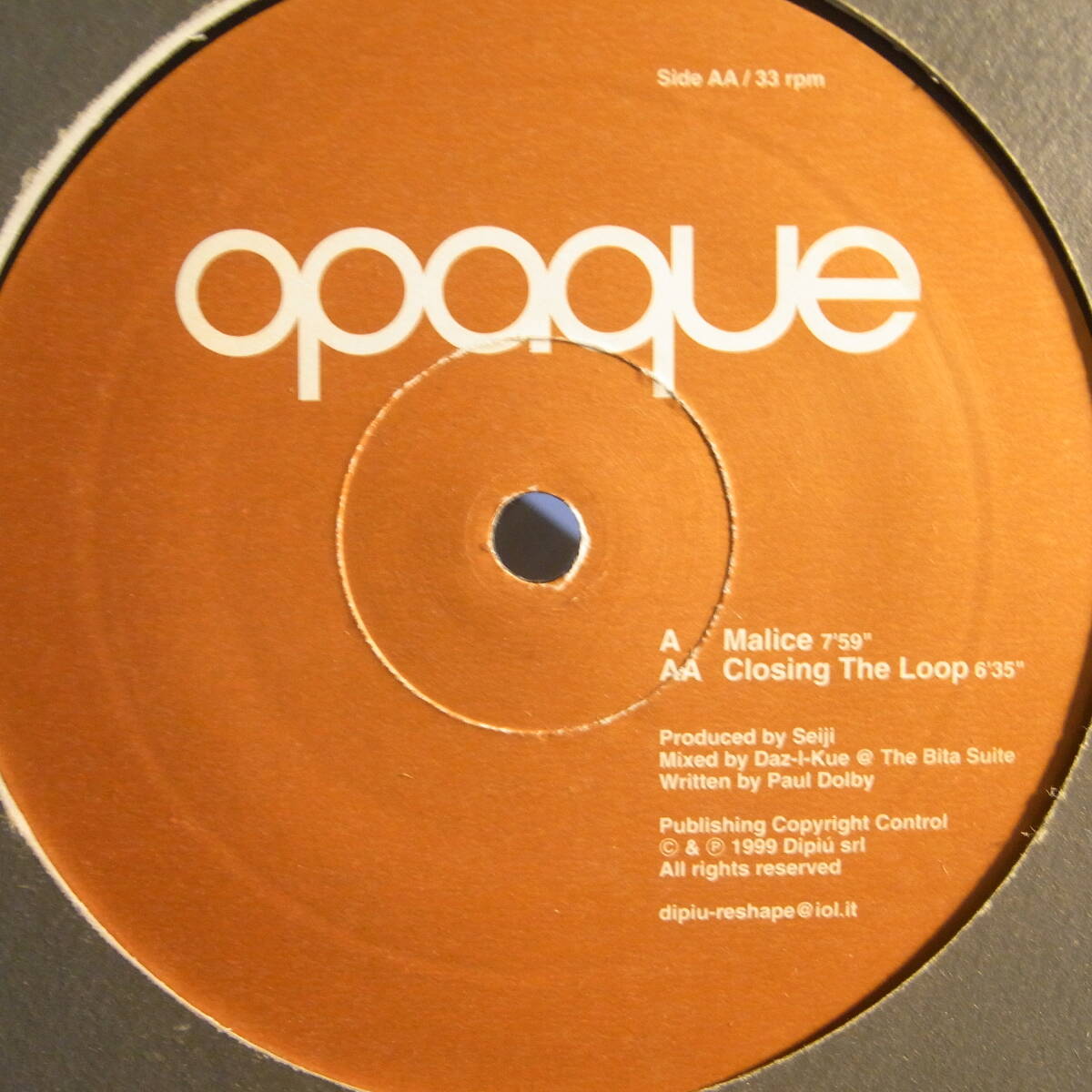 Opaque - Malice / Closing The Loop拍卖