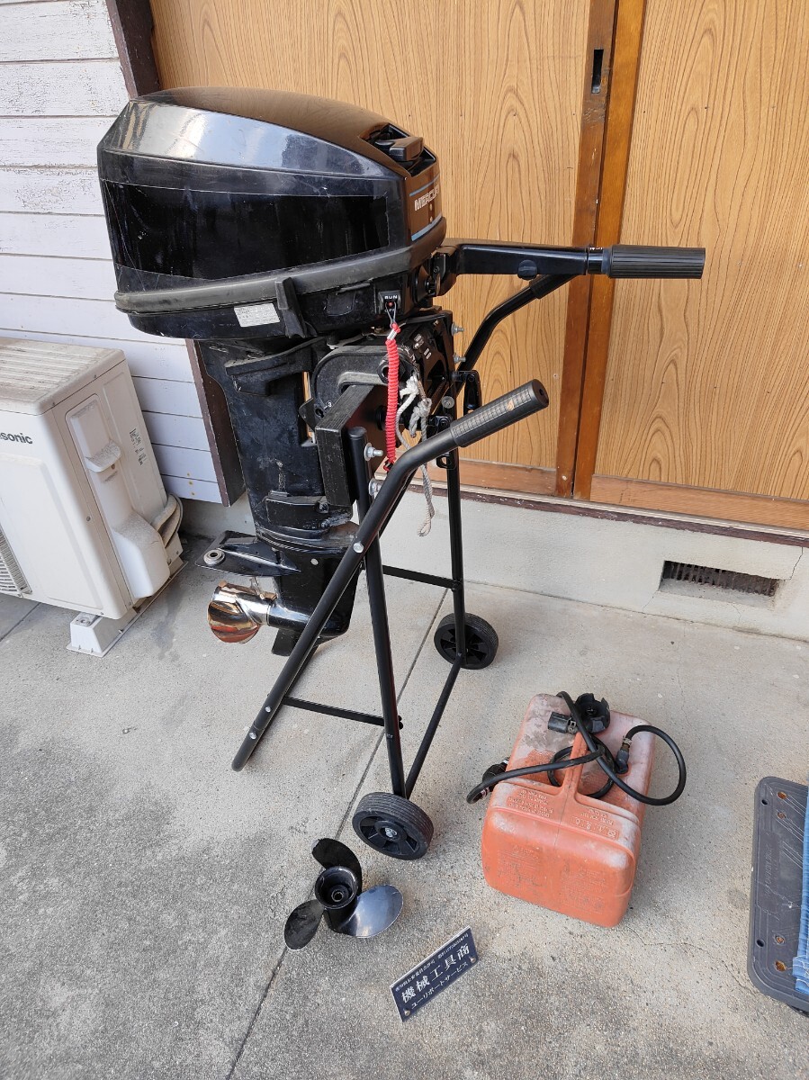 【船外機(2スト)】小型船舶船外機、MERCURY、10馬力S足、バスボート、アルミボート、ジョンボート、Vハル、パント(お引取り)拍卖