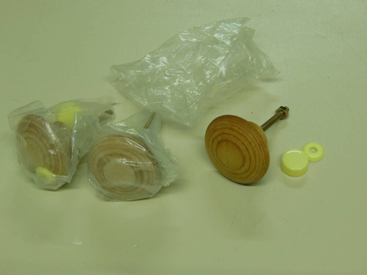 つまみ 木製ハンドル 3個 キャビネット ドア 戸棚ハンドル 食器棚 直径約40mm クラフト 工作 修理部品 木工 家具 日曜大工拍卖