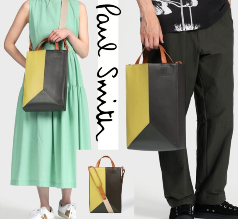 68,200円新品【ポールスミス】トライカラー 2WAYトートバッグ ショルダーバッグ v6479 ユニセックス男女兼用拍卖