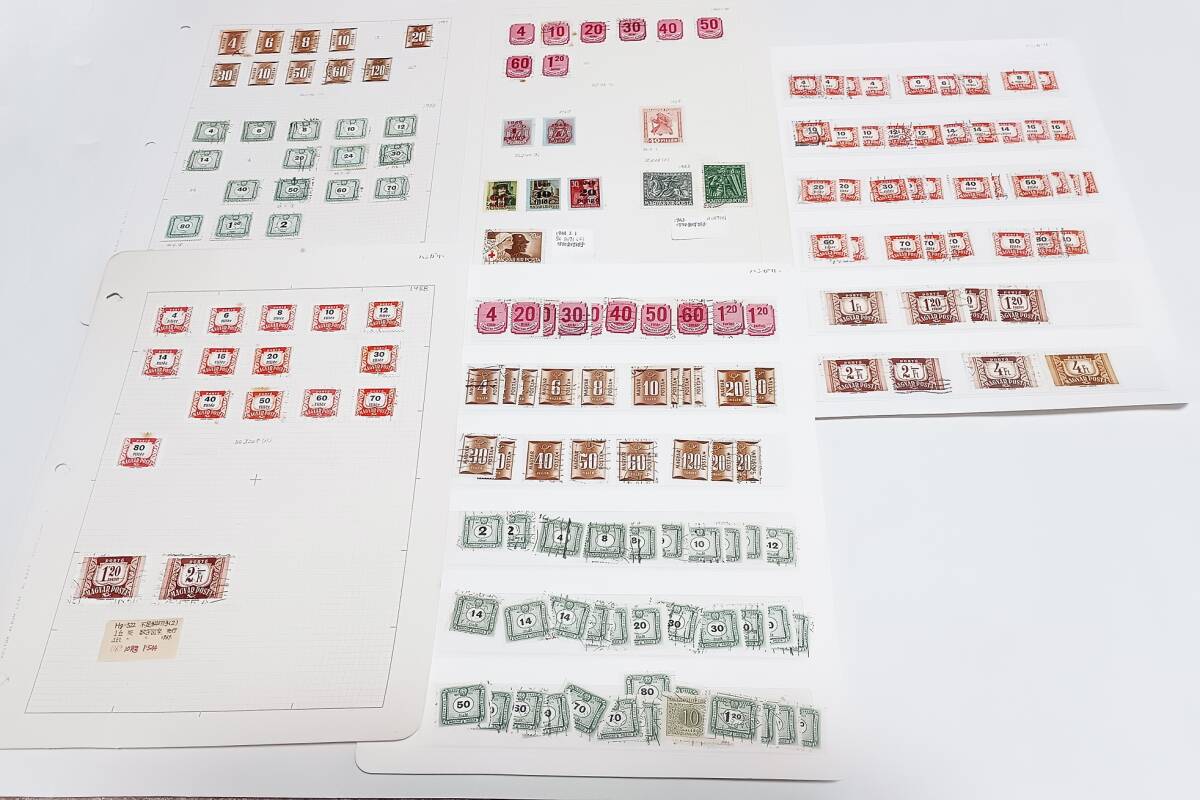 ハンガリー不足料・付加金切手 使用済みいろいろ 169枚 長期保管品拍卖