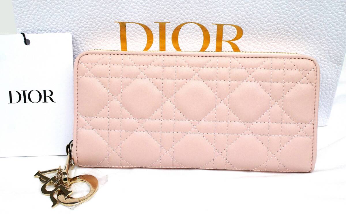 【新品未使用】DIOR ディオール 日本限定 Lady Dior Voyageur ウォレット 長財布 パウダーピンク【送料無料】拍卖