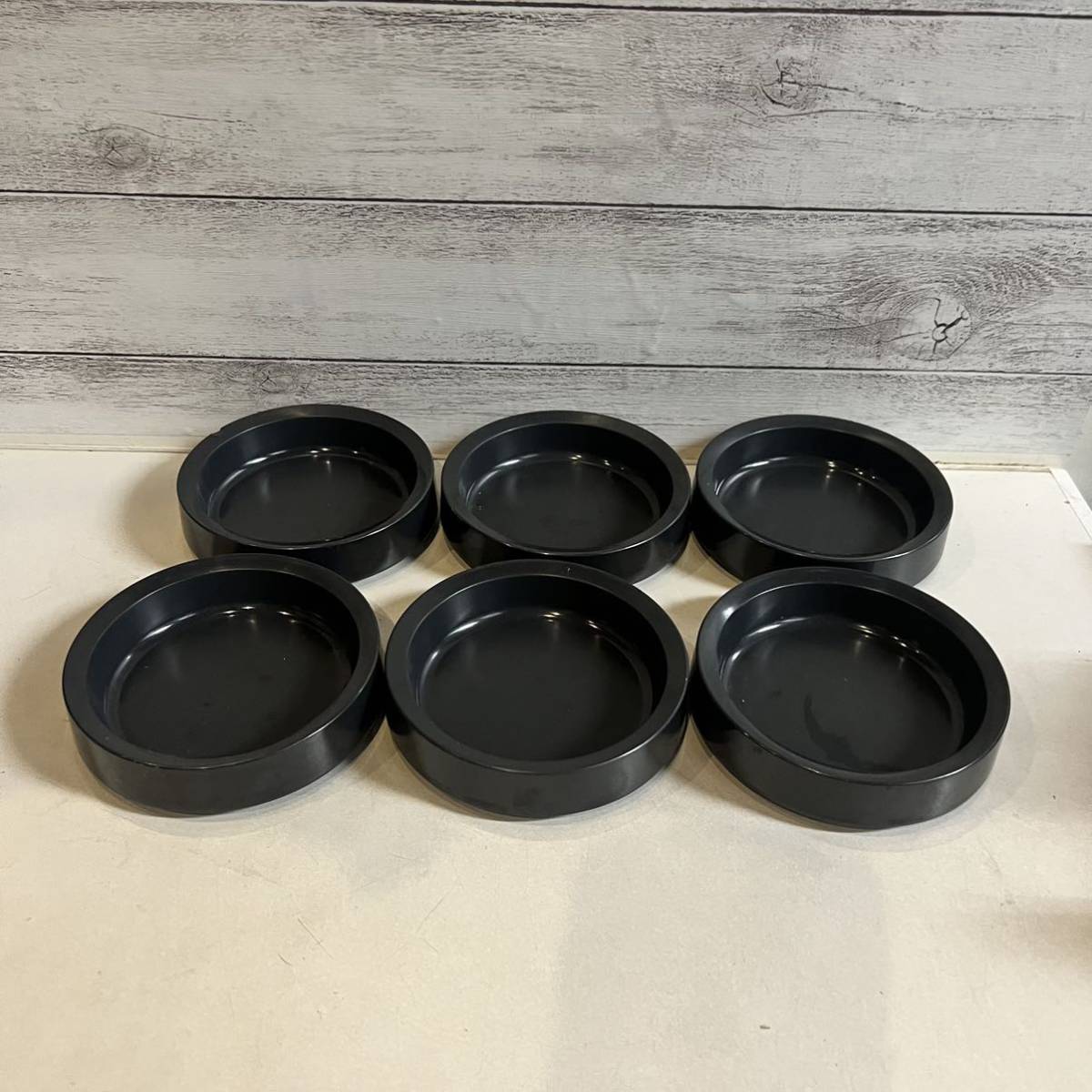 ノリタケ Noritake MELAMINE WARE JAPAN 99016 灰皿 アッシュトレイ 6個セット チャコールグレー 灰色拍卖