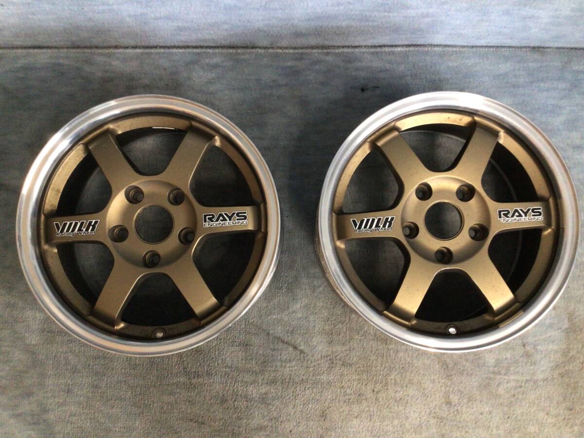 RAYS VOLK Racing 15インチ7J PCD114.3/5H アルミホイール2本セット拍卖