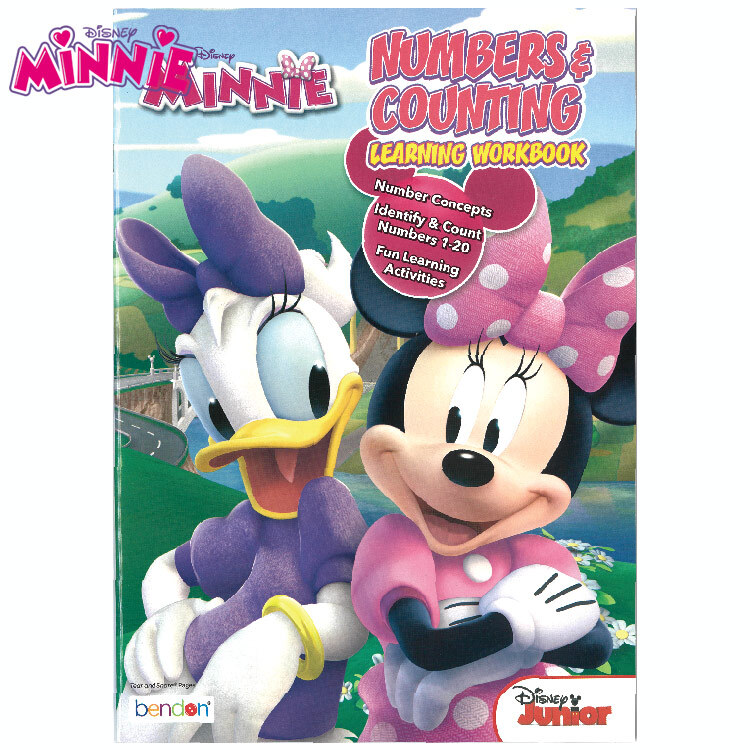 ワークブック ナンバーカウント ディズニー ミニーマウス キャラクター 数字 英語 アルファベット練習帳 ドリル拍卖
