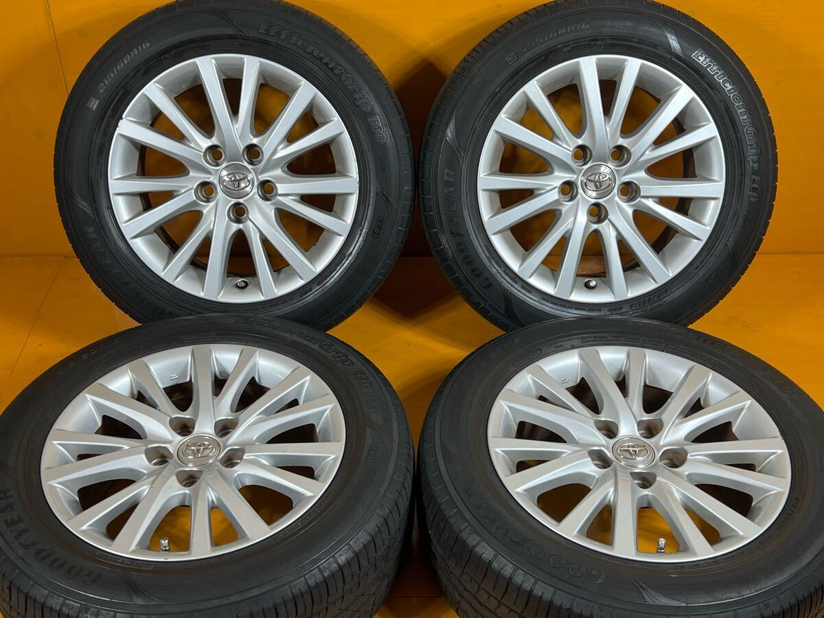 ★純正戻し!★ トヨタ マークX 純正 16in 7j +40 pcd114.3 グッドイヤー エフィシエントグリップ 215/60/16 クラウン カムリ 流用拍卖