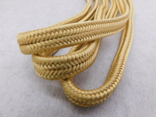 〔楽布特選〕P32674 手組 帯締め 濃いクリーム t拍卖