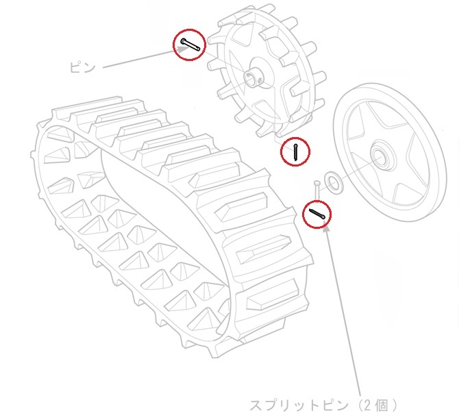 ホンダ 除雪機 クローラピン ホイールピン キャタピラピン 純正 新品 SB655 SB800 SB800E拍卖
