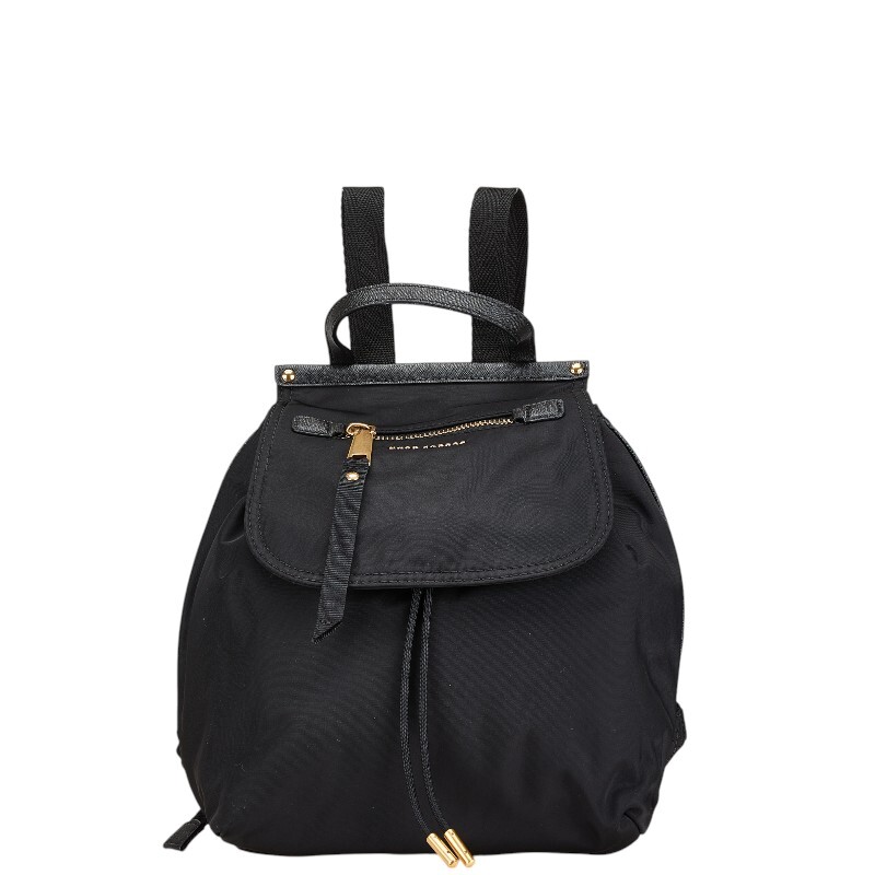 マークバイマークジェイコブス トゥルーパー リュック バックパック ブラック ゴールド ナイロン レザー MARC BY MARC JACOBS 【中古】拍卖
