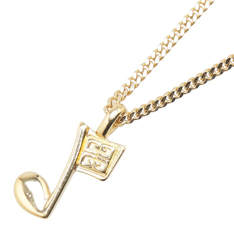ジバンシー 音符 ト音記号 モチーフ ネックレス ゴールド メッキ レディース Givenchy 【中古】拍卖