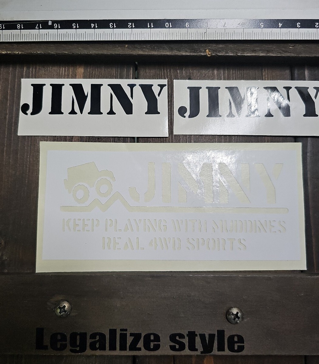 早い者勝ち 3枚セット ジムニー JIMNY ステンシルカッティングステッカー拍卖