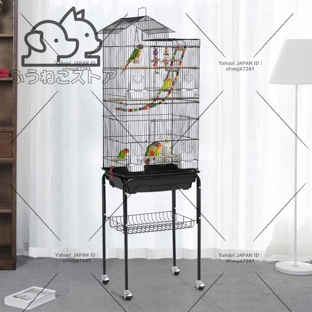 豪華別荘 鳥かご かご 鳥小屋 大型サイズ 鳥かご 養殖 飼育 室内外 逃げ出防止 ペット用品 おうむ 鳥 オウムの巣 2色から選択可能拍卖