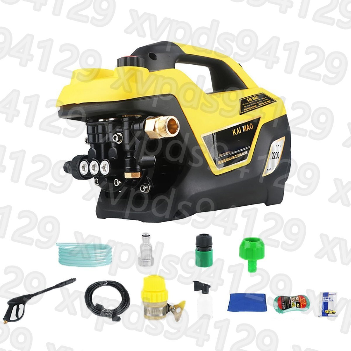 高圧洗浄機セット 110v 1100w 高圧洗浄ショートガン 15MPa 電流 5.2A 家庭用洗車機 洗車フォームガン 3ジェットモード拍卖