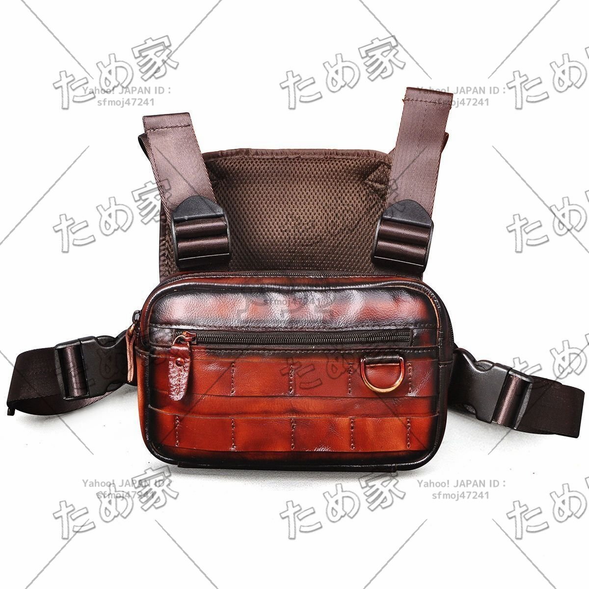 05 新作 牛革男性用 リュックサック 男性用 ウエストポーチ 胸バッグ 携帯収納 携帯電話のカメラを収納し拍卖
