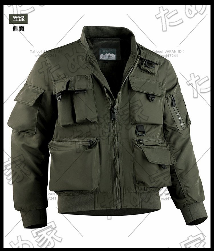 04フライトジャケット ベースボールジャケット バイカージャケット 多ポケット アウター ワークジャケット 秋冬 メンズ 超かっこいい L-6XL拍卖