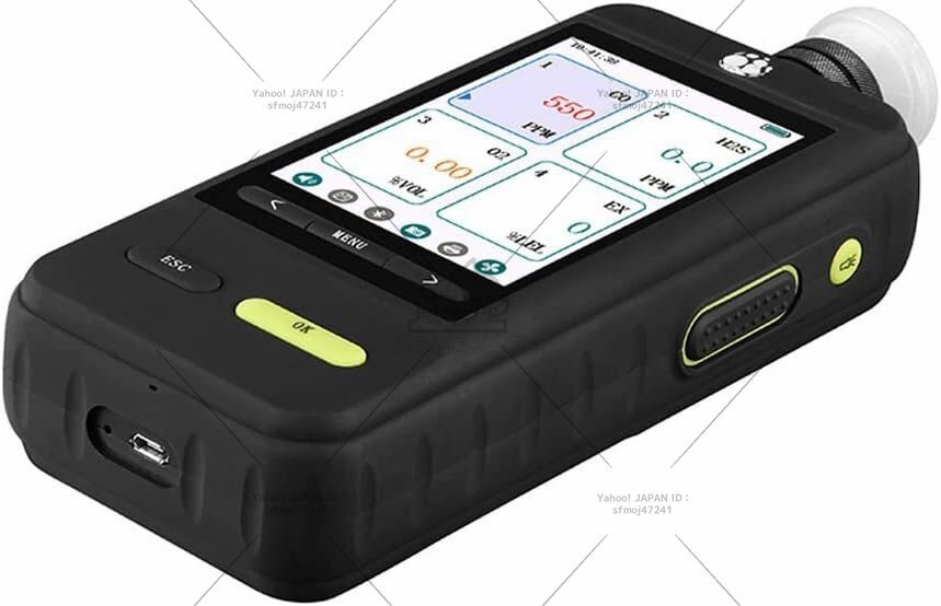 毒性および有害なガス検出のためのポータブルマルチGASコンポジット4-in-One検出アラーム機器拍卖