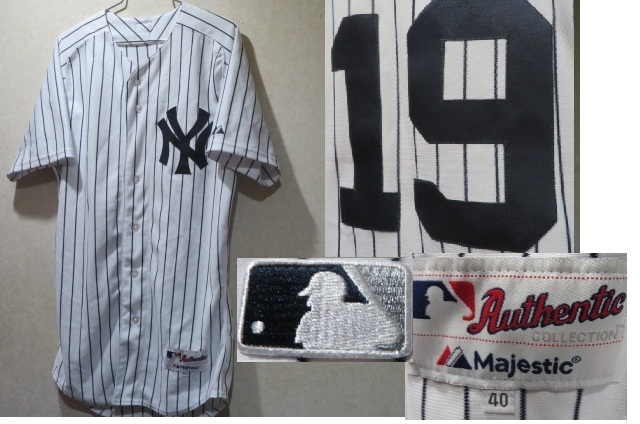 USA製田中将大19番ニューヨーク・ヤンキースMAJESTICオーセンティック半袖ユニフォーム MLBマジェスティックMajestic 米国製拍卖
