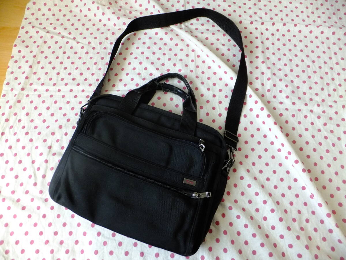 送料無料 ジャンク TUMI トゥミ ショルダーバッグ ハンドバッグ ビジネス 社会人 ブラック 黒 メンズ かばん 鞄 shoulder BAG handbag拍卖