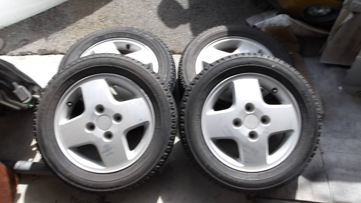 スズキ純正アルミホイール13インチ155/65R13スタッドレスタイヤBLZZAKブリザックMZ-02アルミ4本セット13×4J PCD10即決即日発送可能!拍卖