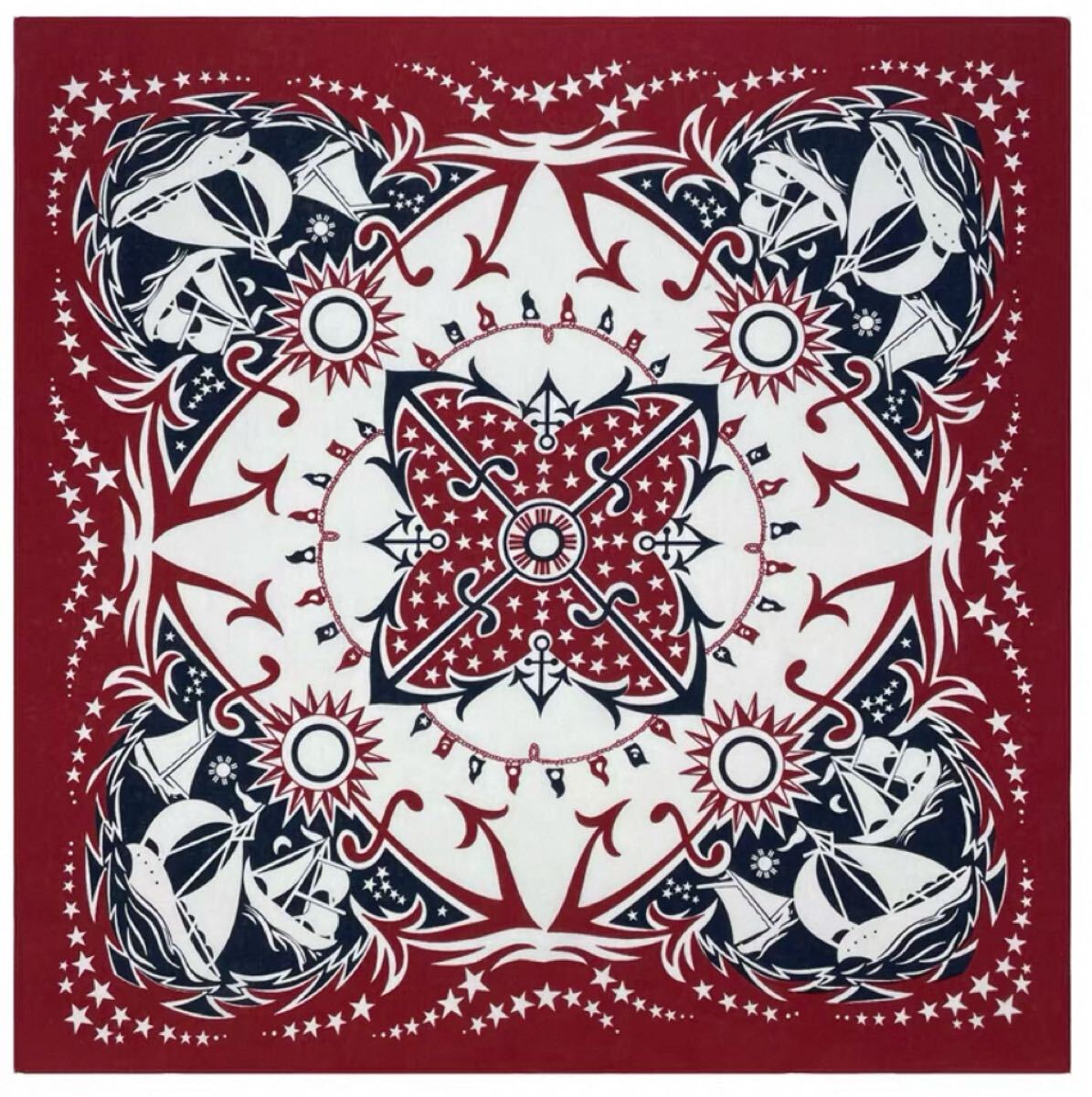 送料無料☆新品☆ ヴィンテージルックバンダナ 碇 イカリ マリン 船 パイレーツ 海賊拍卖