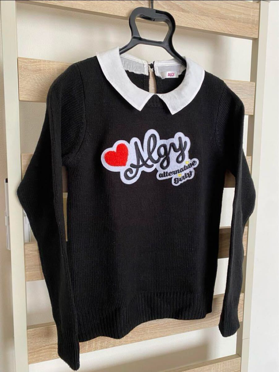 【送料無料】ALGY 襟付きニット アルジー 160 ④拍卖