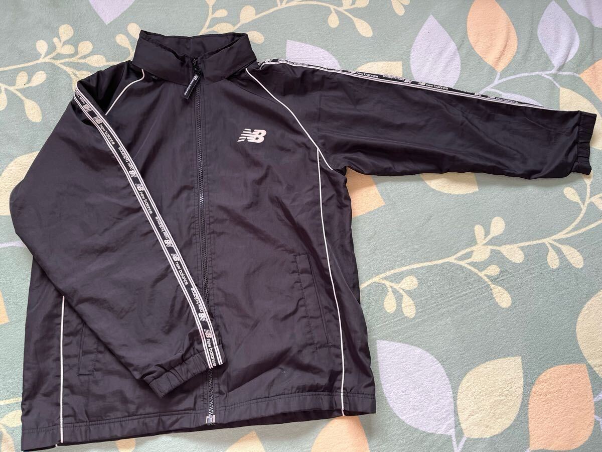 ◆USED◆NB ニューバランス ウインドブレーカー (折りたたんで襟に収納)サイズ:160 ファスナーYKK拍卖
