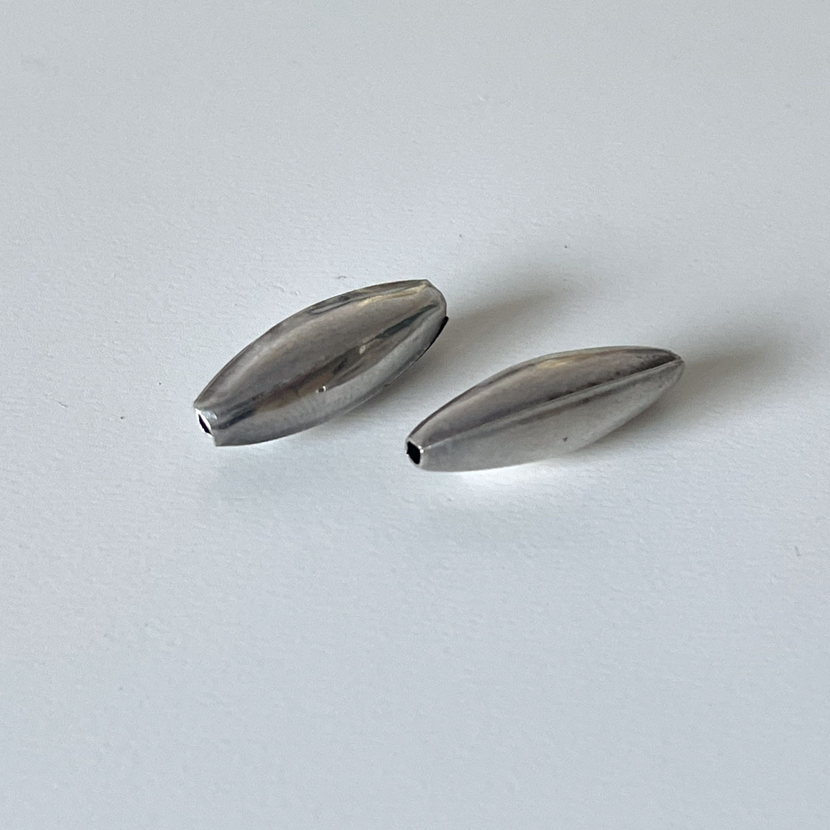 メロンビーズ ベンチビーズ パイプビーズ 2個set/ナバホ/シルバー製 20mm/ネックレス/ブレスレット #A拍卖