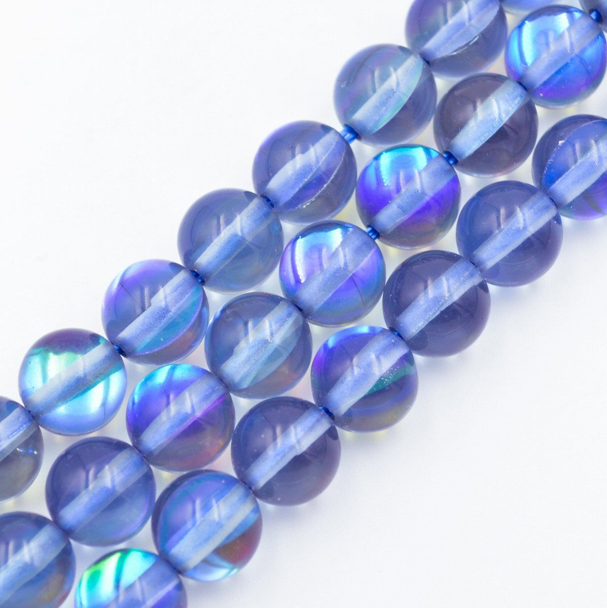 1連 アクアオーラ ネイビー 8mm 連売り パワーストーン ブレスレット ビーズクラブ拍卖