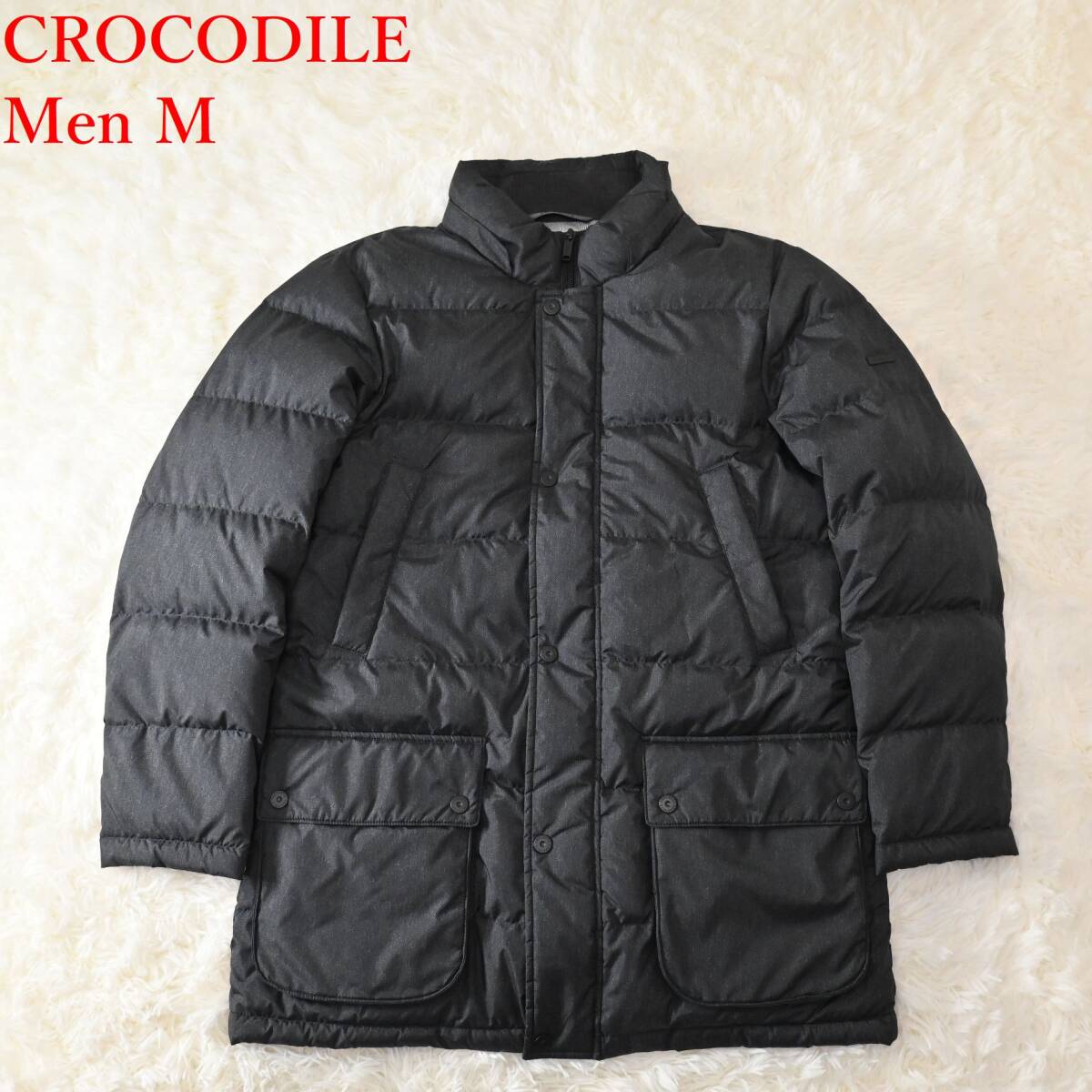 K3 Men M 美品 クロコダイル グレー ダウンジャケット拍卖