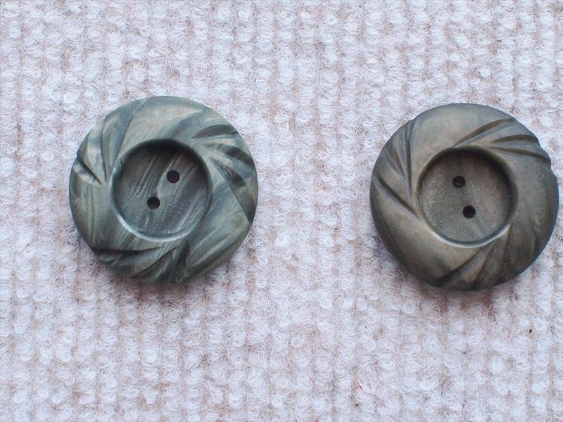 レトロビンテージ手芸雑貨・ボタン*大きめ・2個セット・L☆ハンドメイド装飾パーツ材料創作拍卖