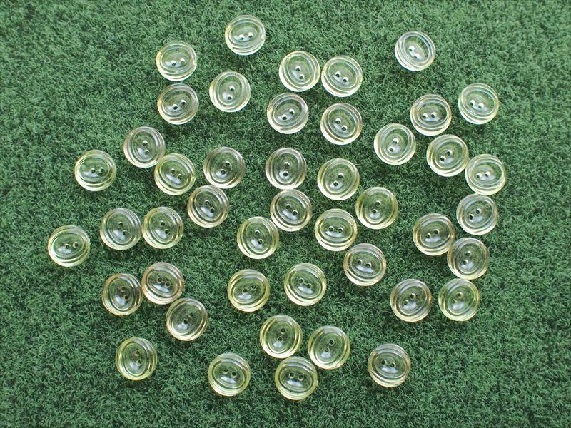 レトロビンテージ手芸雑貨・ボタン*飴みたいなクリア・45個セット・T☆ハンドメイド装飾パーツ材料創作拍卖