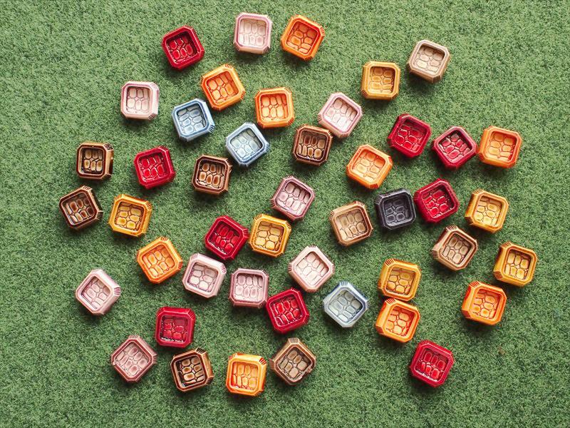 レトロビンテージ手芸雑貨・ボタン*クロコ風・20㎜・46個セット・r☆ハンドメイド装飾パーツ材料拍卖