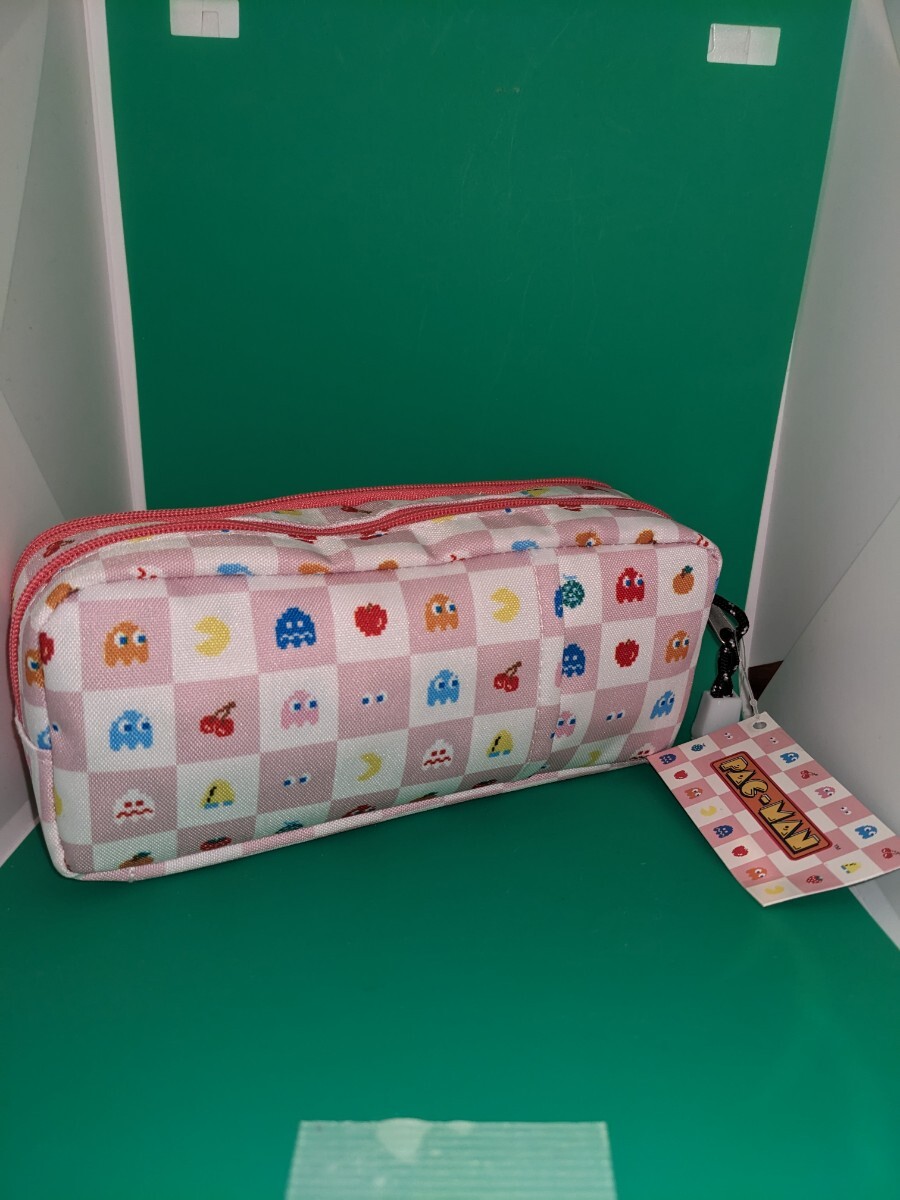 #パックマン 大容量 ファスナー 筆箱 ペンケース ピンク NAMCO ゲームキャラクター サンスター文具 筆記用具 キャラクター グッズ 拍卖