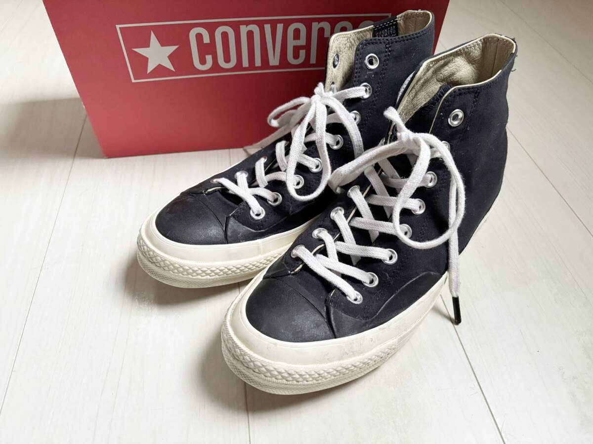 CONVERSE コンバース 155448C Chuck Taylor All Star Hi 70's 1970 Shield チャックテイラー ハイ WATER REPELLENT 黒 UK8 26.5㎝ ▼0203拍卖
