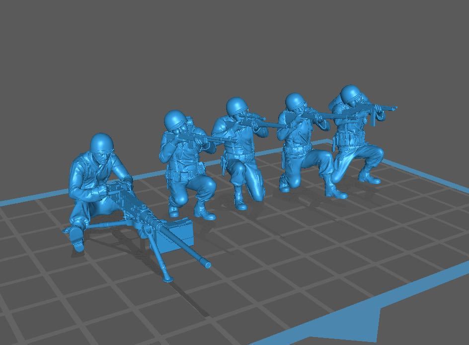 1/144レジンキット 未塗装 WWⅡ アメリカ軍 兵士フィギュア5体 射撃 ワールドタンクミュージアム 【同梱可能】230304拍卖