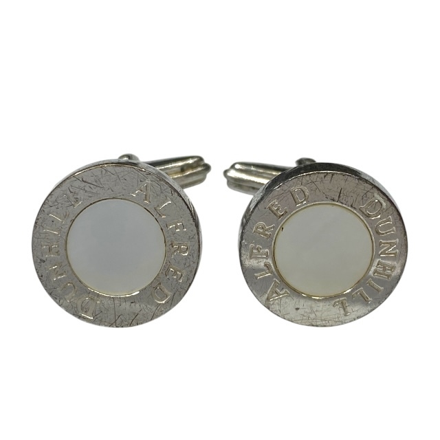 dunhill ダンヒル カフス カフスボタン カフスリンクス アクセサリー 小物 マザーオブパール SV925 ロゴ シルバー拍卖