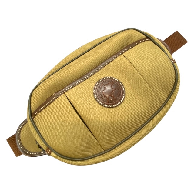 HUNTING WORLD ハンティングワールド ボディバッグ ウエストバッグ 肩掛け 斜め掛け ロゴ キャンバス レザー カーキ ブラウン拍卖