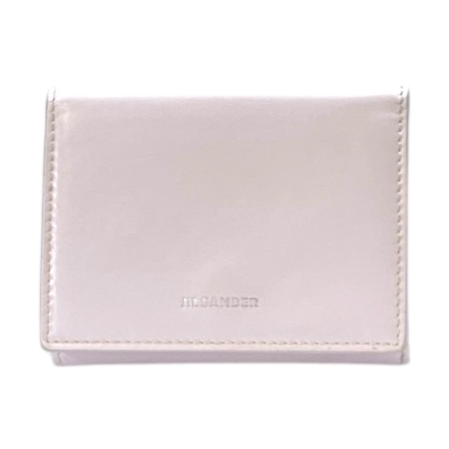 JIL SANDER ジルサンダー 財布 三つ折り財布 折財布 コンパクトウォレット ミニ財布 ロゴ レザー ピンク系拍卖