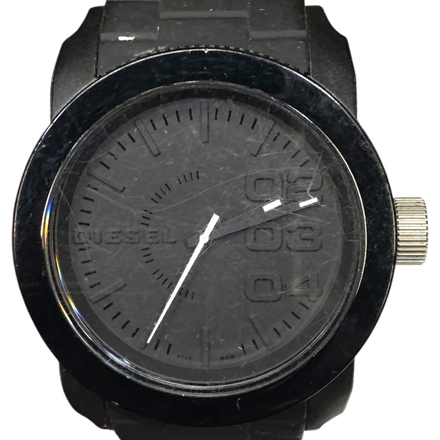 【稼働品】DIESEL ディーゼル DZ-1437 腕時計 時計 アクセサリー アナログ フランチャイズ クオーツ シリコン ブラック拍卖