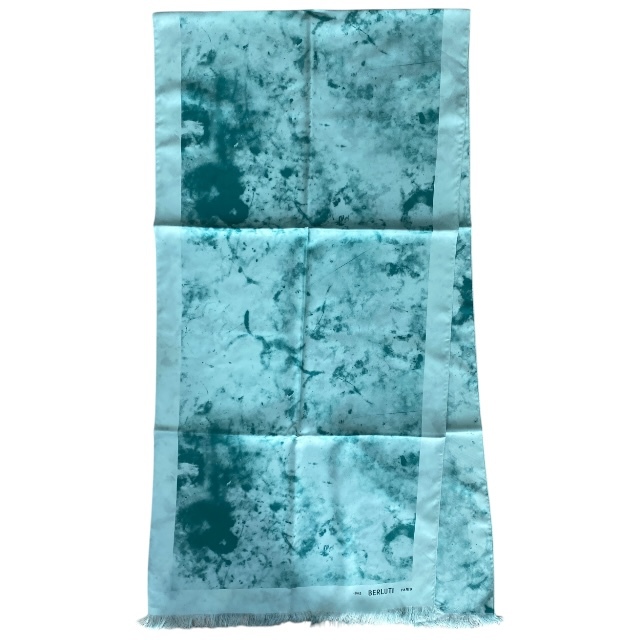 Berluti ベルルッティ スカーフ ショール ストール アクセサリー 小物 服飾小物 総柄 シルク グリーン系拍卖